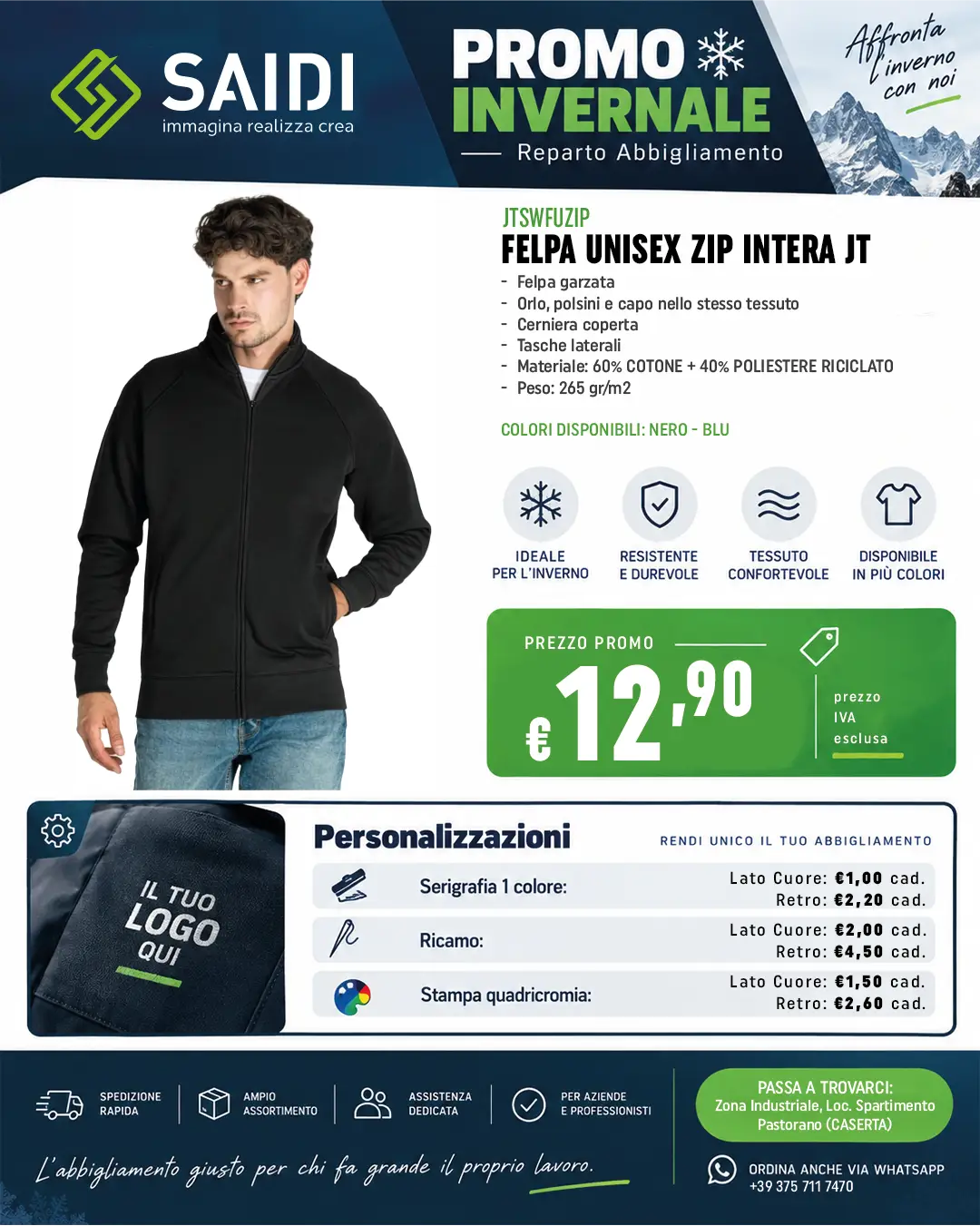 Pile Uomo Zip Intera