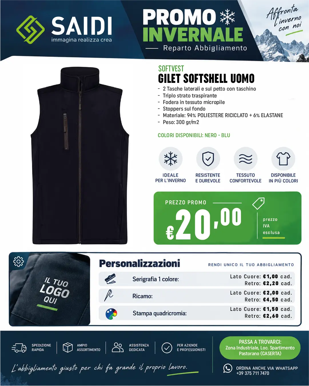 Gilet Softshell Uomo Premium